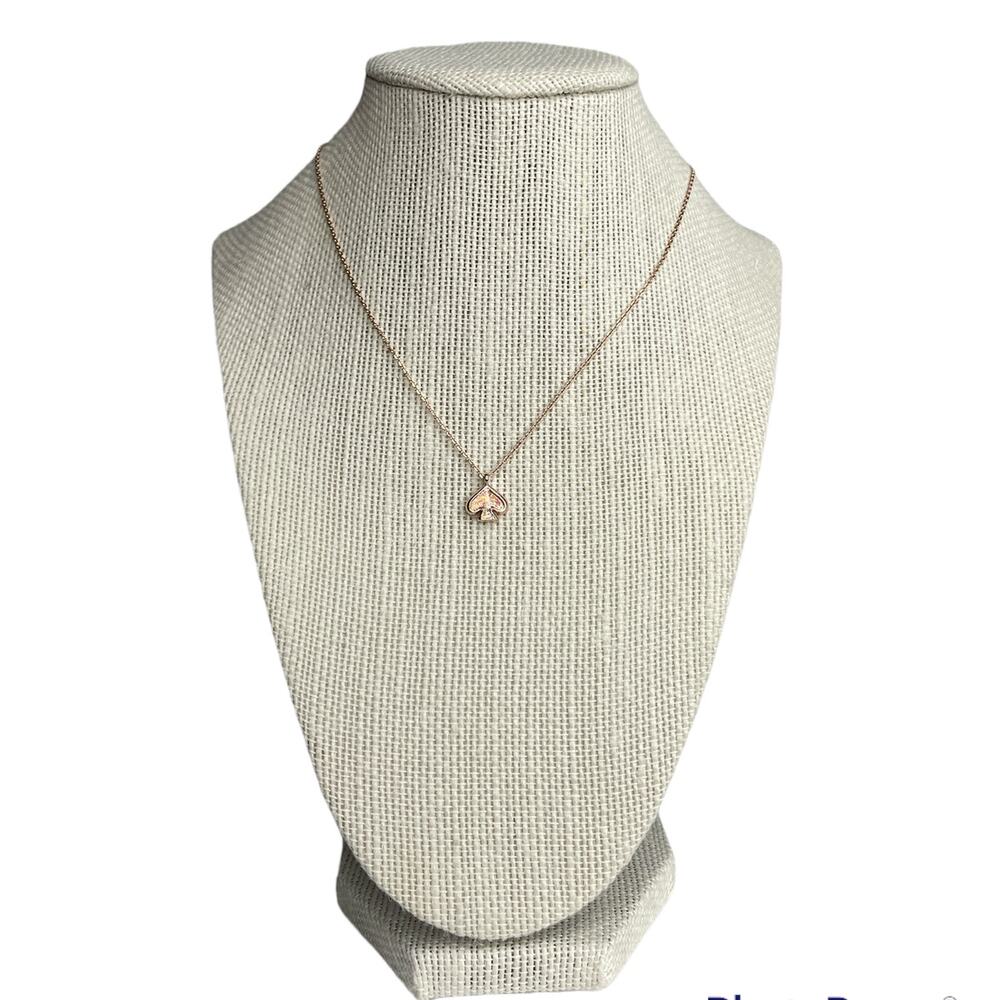 Kate Spade everyday spade glitter enamel mini pendant Rose Gold Necklace